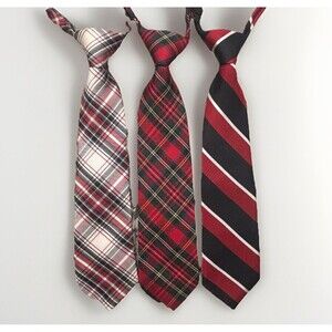 Childrens Place Neck Tie Lot Of 3 Boys, Pre-tied Adjustable Church & Christmas